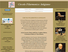 Tablet Screenshot of filarmonicoastigiano.com